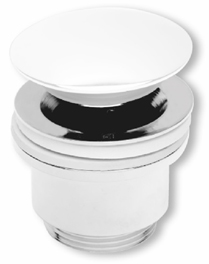 ALVA Varia Ablaufvent. 5/4 Clic. Überlauf u. Stopfen,Höhe bis 60mm, Weiß