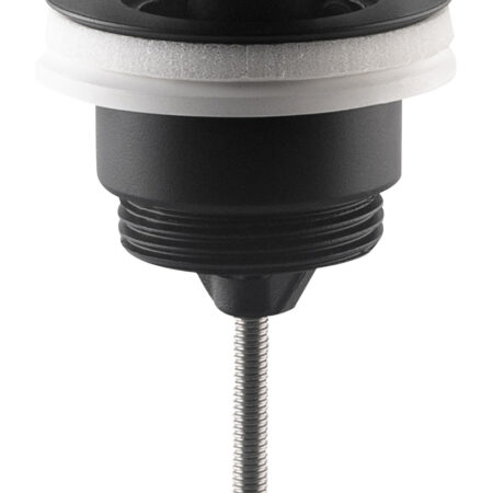ALVA Varia Ablaufvent. 5/4" Clicker mit Stopfen, Höhe bis 60mm, Schwarz Matt