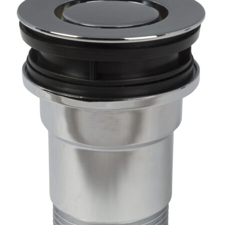 ALVA Varia Ablaufventil 5/4 Push Down mit Stopfen, Höhe bis 63mm, Chrom