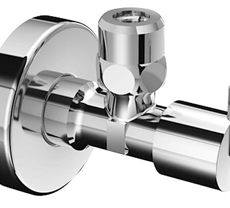 ALVA Varia Design-Eckventil 1/2" mit Rosette, Chrom