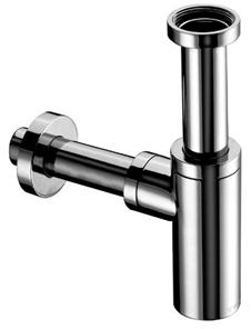 Design-Siphon EDITION, Messingrosette mit Gleitring, chrom