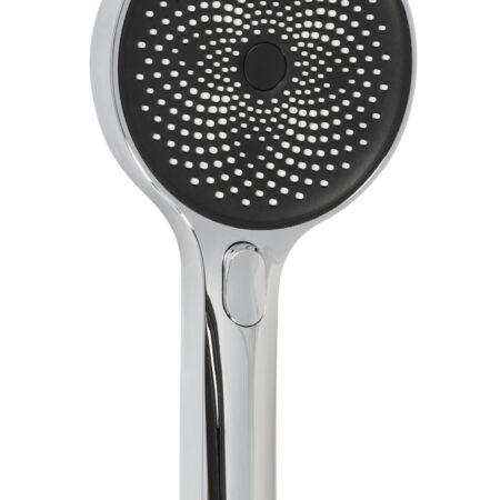 ALVA Varia Handbrause 3-fach Dm 13cm Antikalk, Tastumstell., Powderstr.,Chrom
