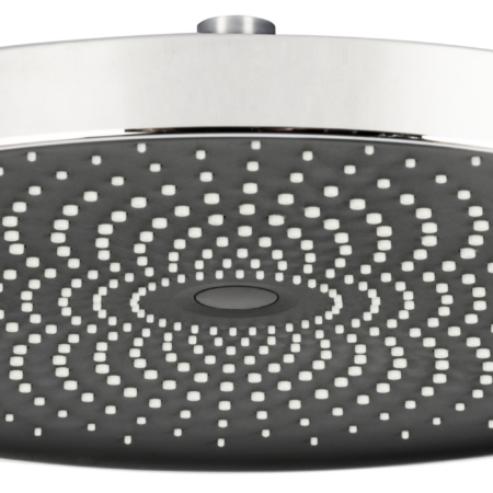 ALVA Varia Kopfbrause Ø 26cm rund Antikalk, Kunstst., Powderstrahl, Chrom