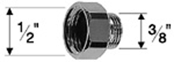 ALVA Varia Reduktion Messing verchromt IG 1/2" x AG 3/8"