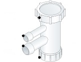 ALVA Varia T-Stück 90° für Wäsche- trockner, Ø 10/14mm x 1", Weiß