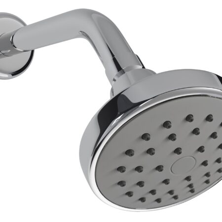 ALVA Varia Wandkopfbrauseset 1-fach Ø 9cm, mit Wandanbindung 19,4cm, Chrom