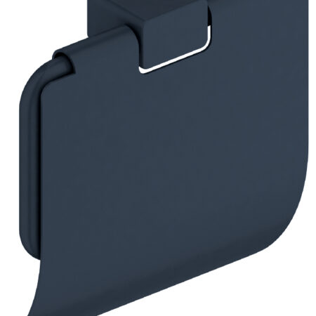 ALVA Amoa Toilettenpapierhalter mit Bügel und Deckel, Schwarz