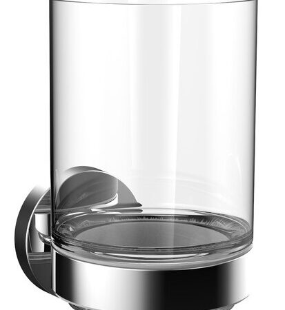 ALVA Forta Glashalter mit Kristallglas klar, Chrom
