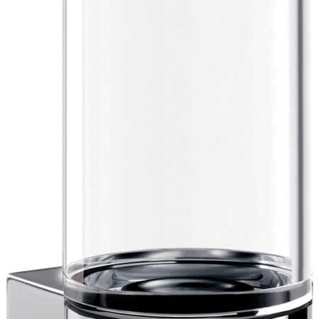 ALVA Pura Glashalter mit Kristallglas klar, Chrom