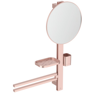 Beauty Bar Accessoires-Kombination M700 mit Spiegel Durchmesser 320mm Rose