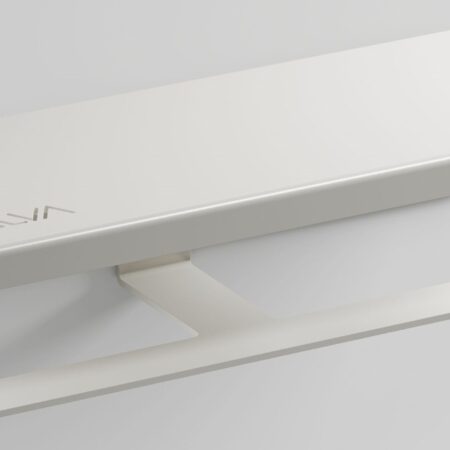 ALVA Viva Doppeltoilettenpapierhalter mit Ablage, Weiß Matt