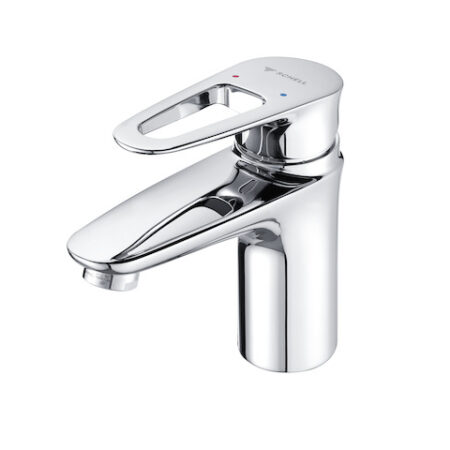 Waschtisch-Armatur, HD-M - Hochdruck Mischwasser, ThermoProtect-Kartusche, Einhebel-Einlocharmatur, 2x G 3/8 IG, Bügelhebel, chrom