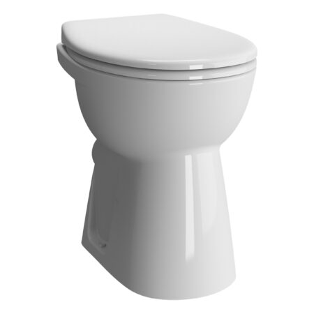 ALVA Idea Stand-WC Flachspüler Barrierefrei, Oberkante 46cm, Weiß