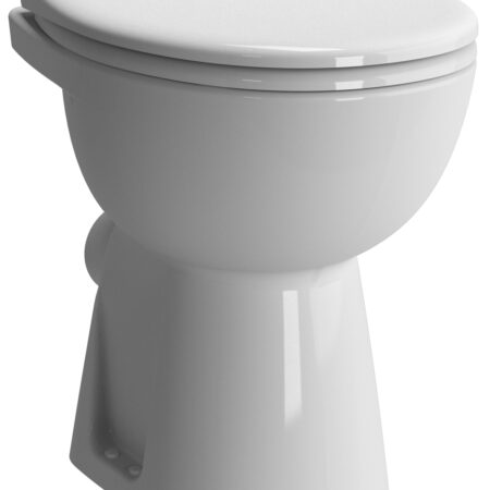 ALVA Idea Stand-WC Tiefspüler Barrierefrei, Sitzhöhe 46cm, Weiß