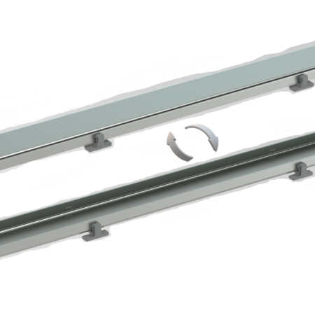 ALVA Nova Rost Edelstahlabdeckung und zum Ausfliesen, zu Duschrinne 660mm