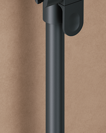 ALVA Varia Brausestange 80cm mit Brausehalter, Schwarz Matt