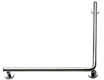 ALVA Varia Wandhaltegriff 90° reversibel, 60x45cm, bis 130kg, Chrom