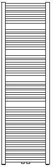 ALVA Idea Badheizkörper Mittenanschluss, 149,4x59,6cm, Weiß