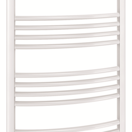 ALVA Una 1.0 Badheizkörper gebogen Mittenanschluss, 122,2x60cm, Weiß