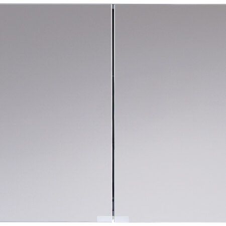 ALVA Bela Spiegelschrank 100x68x16cm, LED seitlich, Weiß Glanz