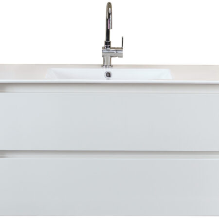 ALVA Bela Unterschrank ink. Keramik WT, 2 Ausz., 81x50,8x51cm, Weiß Glanz