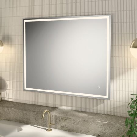 ALVA Forta 2.0 Lichtspiegel 100x80cm Touchschalt., LED 21W, Rahmen Chrom geb.