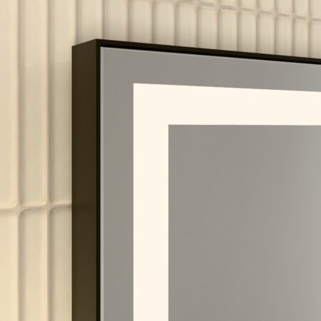 ALVA Forta 2.0 Lichtspiegel 120x80cm Touchschalt., LED 22W, Rahmen Schwarz M.