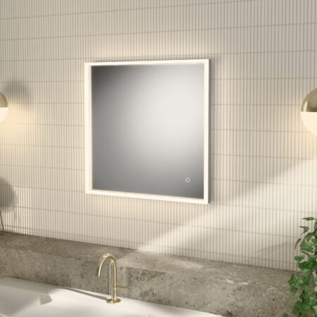 ALVA Forta 2.0 Lichtspiegel 60x60cm Touchschalt.,LED 35W, Lichtrahm. Weiß M.
