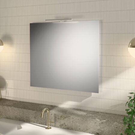 ALVA Forta 2.0 Spiegel 80x70cm mit LED-Aufsatzleuchte 5W
