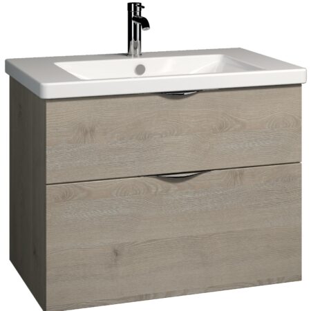 ALVA Idea Unterschrank m. Keramik WT, 2 Auszüge, 83x64,5x49cm, Weiß Glanz