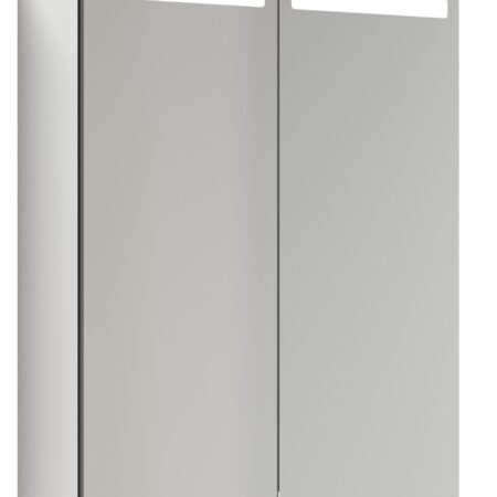 ALVA Juna Spiegelschrank, Korpus verspiegelt, 60x80x14,5cm, LED-Beleucht.