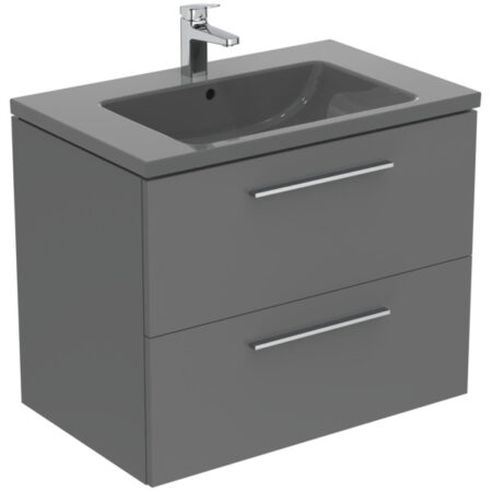 ALVA Ora Unterschrank inkl. Keramik-WT 81x63x51cm, Quarzgrau Matt