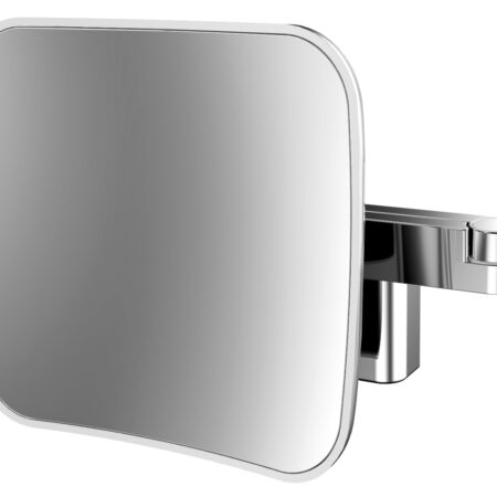 ALVA Varia Kosmetikspiegel 5-fach LED-Beleuch.,eckig 20,9cm, Gelenk.,Chrom