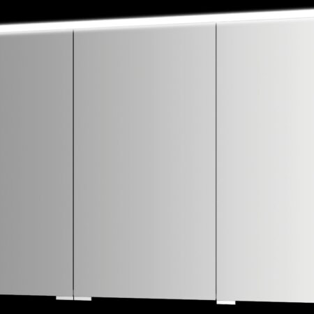 ALVA Varia Aluminiumspiegelschrank 100x73,5x15,4cm, LED-Strips, verspiegelt