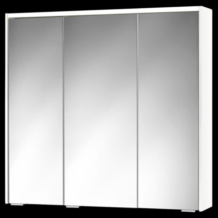 ALVA Varia Spiegelschrank 80,4x73,4x14,7cm, LED-Lightstrip, Weiß
