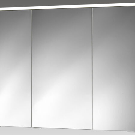 ALVA Varia Spiegelschrank 100x74x14,2cm, LED-Lightstrip, Weiß