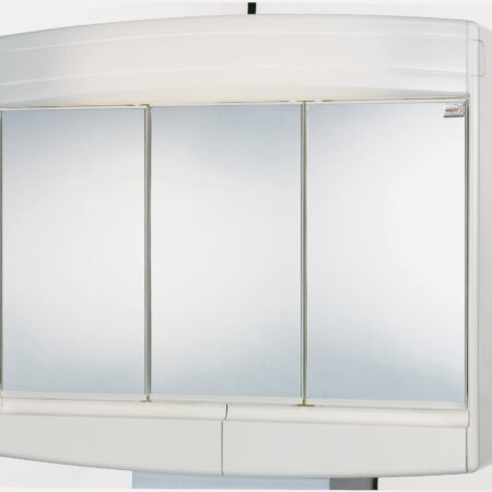 ALVA Varia Spiegelschrank 60x53x18cm, Energiesparlampen, Weiß
