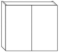 ALVA Viva Hängeschrank mit 2 Türen, 70x62x17cm, Weiß