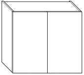 ALVA Viva Hängeschrank mit 2 Türen, 70x62x32cm, Weiß