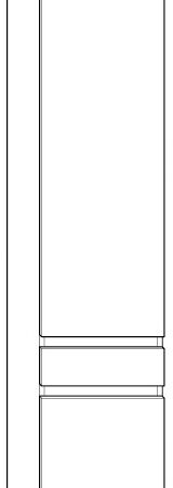 ALVA Viva Hochschrank mit 2 Türen 1 Lade, rechts, 40x176x32cm, Weiß
