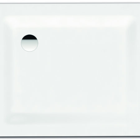 ALVA Forta Stahlemail Brausetasse 90x75x2,5cm, schweres Mod.,Weiß oh.Füsse