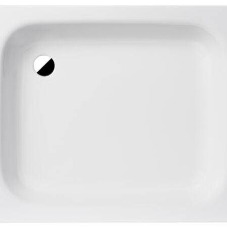ALVA Forta Stahlemail Brausetasse 90x75x14cm, schweres Mod., Weiß oh.Füsse