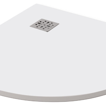 ALVA Ora 1.0 Mineralguss Rund- brausetasse, 90x90x3cm, R55, Weiß