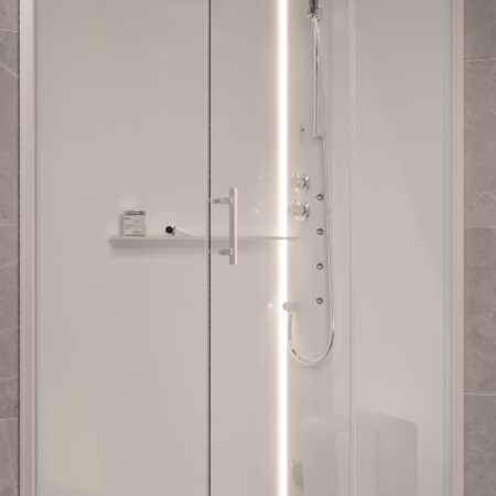 ALVA Spa 1.0 Dampfdusche m.Thermost. re. 120x80cm, Eckkabine, ESG Clean,Weiß