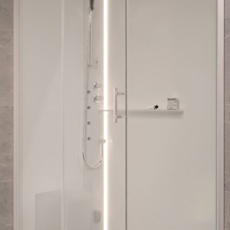 ALVA Spa 1.0 Dampfdusche m.Thermost. li. 120x90cm, Eckkabine, ESG Clean,Weiß