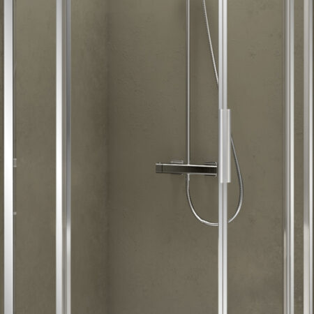 ALVA Dura Eckeinstiegshäl. Pendelt. re., 88-90,8/195cm, Silber Matt, Gl. ESG