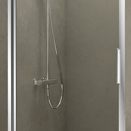 ALVA Dura Pendeltür 1-tlg. 90/195cm Links, Silber Matt, Glas ESG