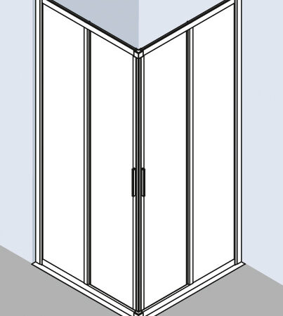 ALVA Juna Eckeinstiegshälfte re. 88,5-91/200cm, Silber HGL, ESG Clean