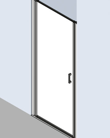 ALVA Juna Pendeltür 1-tlg. links 80/200cm, Silber HGL, ESG Clean
