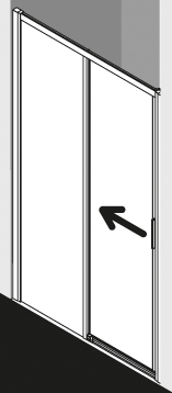 ALVA Juna Schiebet. 2tl Festf.re. bodenfrei,120/200cm,SilberHGL,ESG Cl.